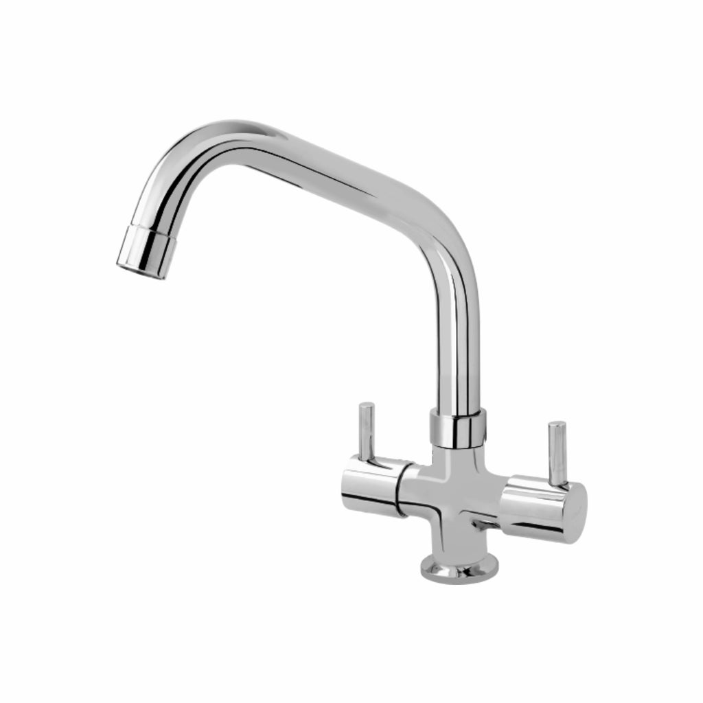 Asiatique C/H Basin Mixer With Extended Swivel Spout   (A-011EX), Antique Series Premium Faucets & Sink Mixers