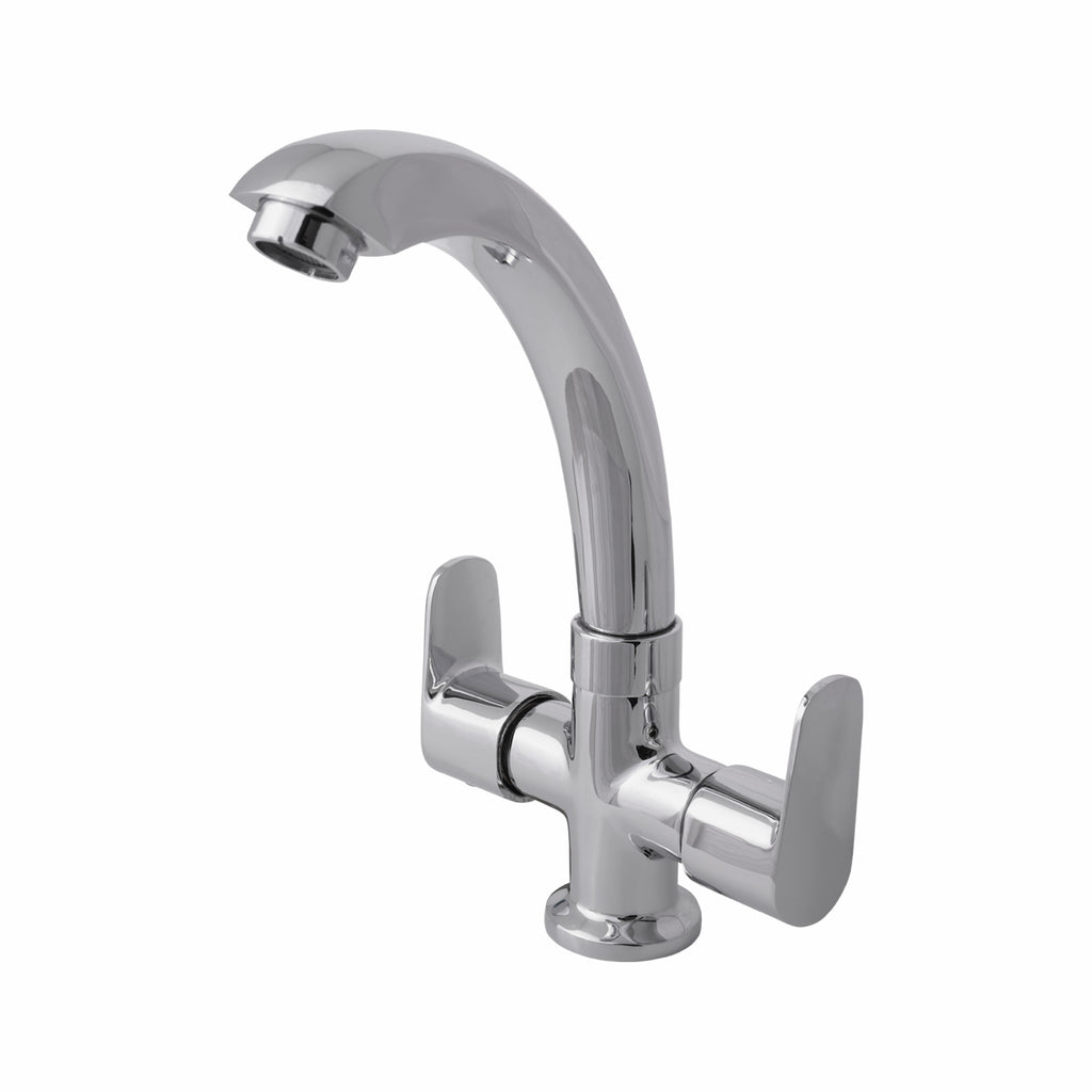 Asiatique C/H Basin Mixer With Casted Spout (AS-011), Aster Series Bathroom & Kitchen Faucets | Premium Modern Tap Collection