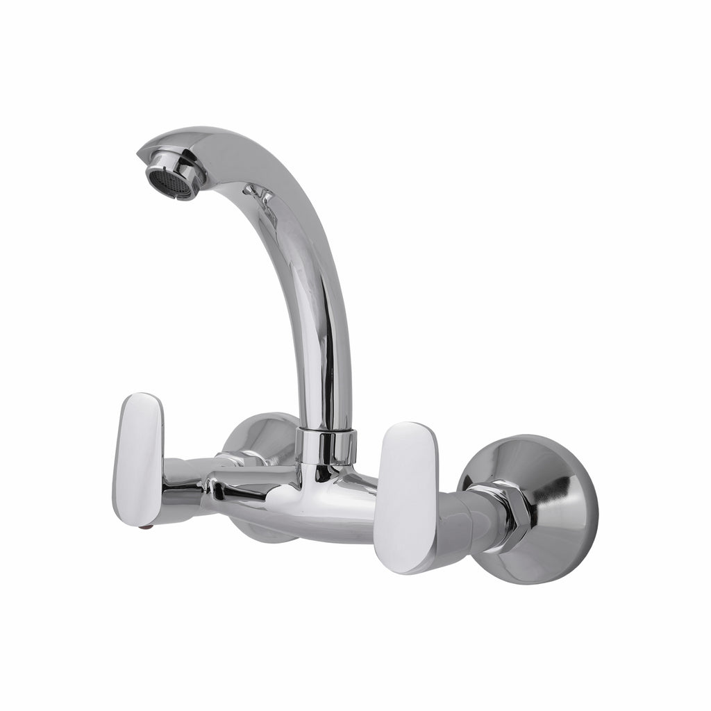 Asiatique Sink Mixer With Casted Spout Wall Mounted (AS-013), Aster Series Bathroom & Kitchen Faucets | Premium Modern Tap Collection