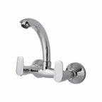 Asiatique Sink Mixer With Casted Spout Wall Mounted (AS-013), Aster Series Bathroom & Kitchen Faucets | Premium Modern Tap Collection