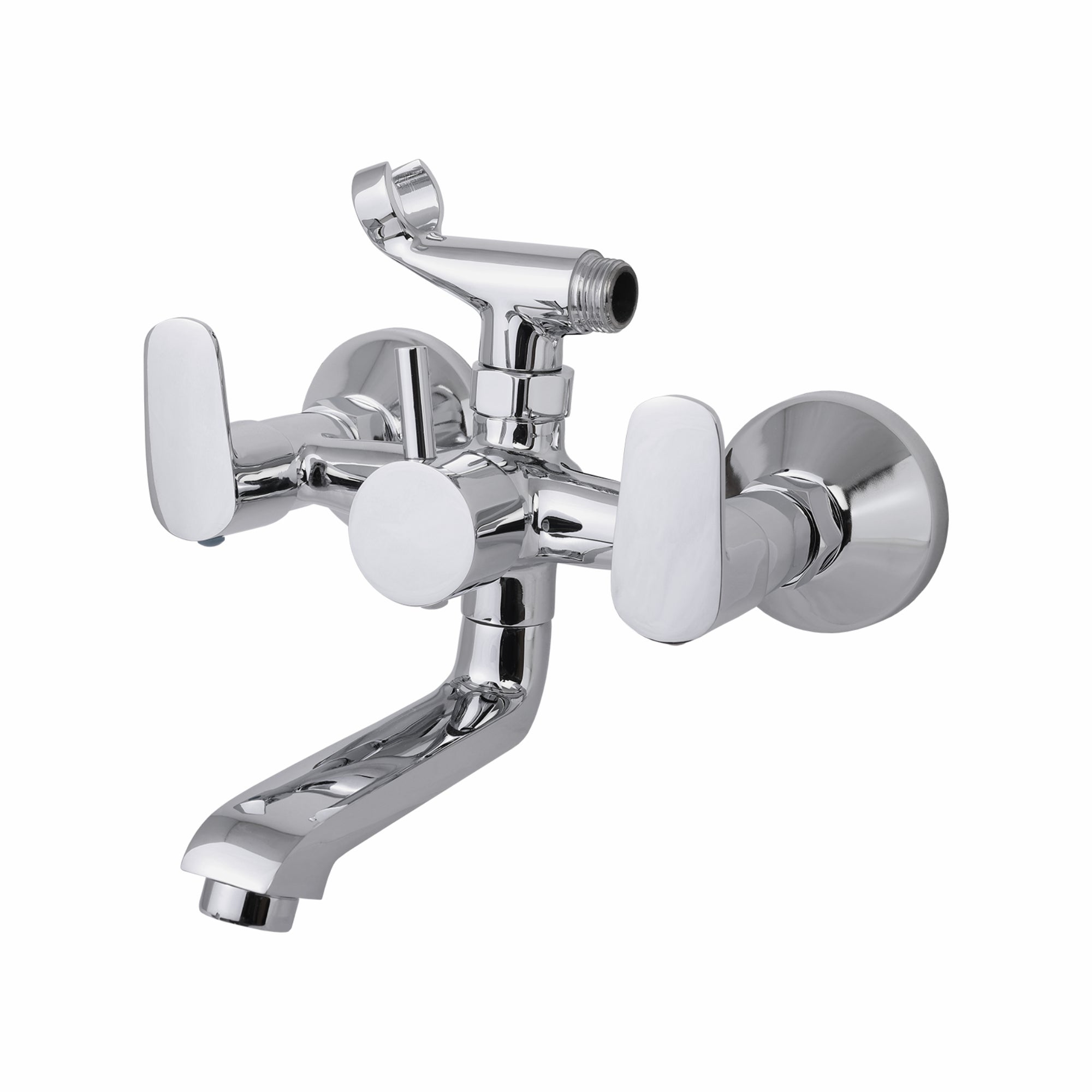 Asiatique Wall Mixer Tele. With Crutch ARR. of Tele. Shower (AS-016), Aster Series Bathroom & Kitchen Faucets | Premium Modern Tap Collection