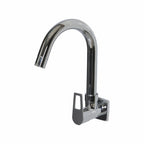 Asiatique Sink Cock With Swivel ‘J’ Spout Wall Mounted With Flange (B-008), Bronze Series Premium Brass Faucet Collection, Chrome Basin Mixers, Pillar Cocks, Sink Mixers & Bathroom Taps