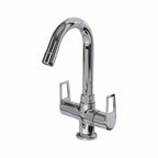 Asiatique C/H Basin Mixer With Swivel ‘J’ Spout (B-011), Bronze Series Premium Brass Faucet Collection, Chrome Basin Mixers, Pillar Cocks, Sink Mixers & Bathroom Taps