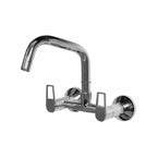 Asiatique Sink Mixer With Extended Swivel Spout Wall Mounted (B-013EX), Bronze Series Premium Brass Faucet Collection, Chrome Basin Mixers, Pillar Cocks, Sink Mixers & Bathroom Taps