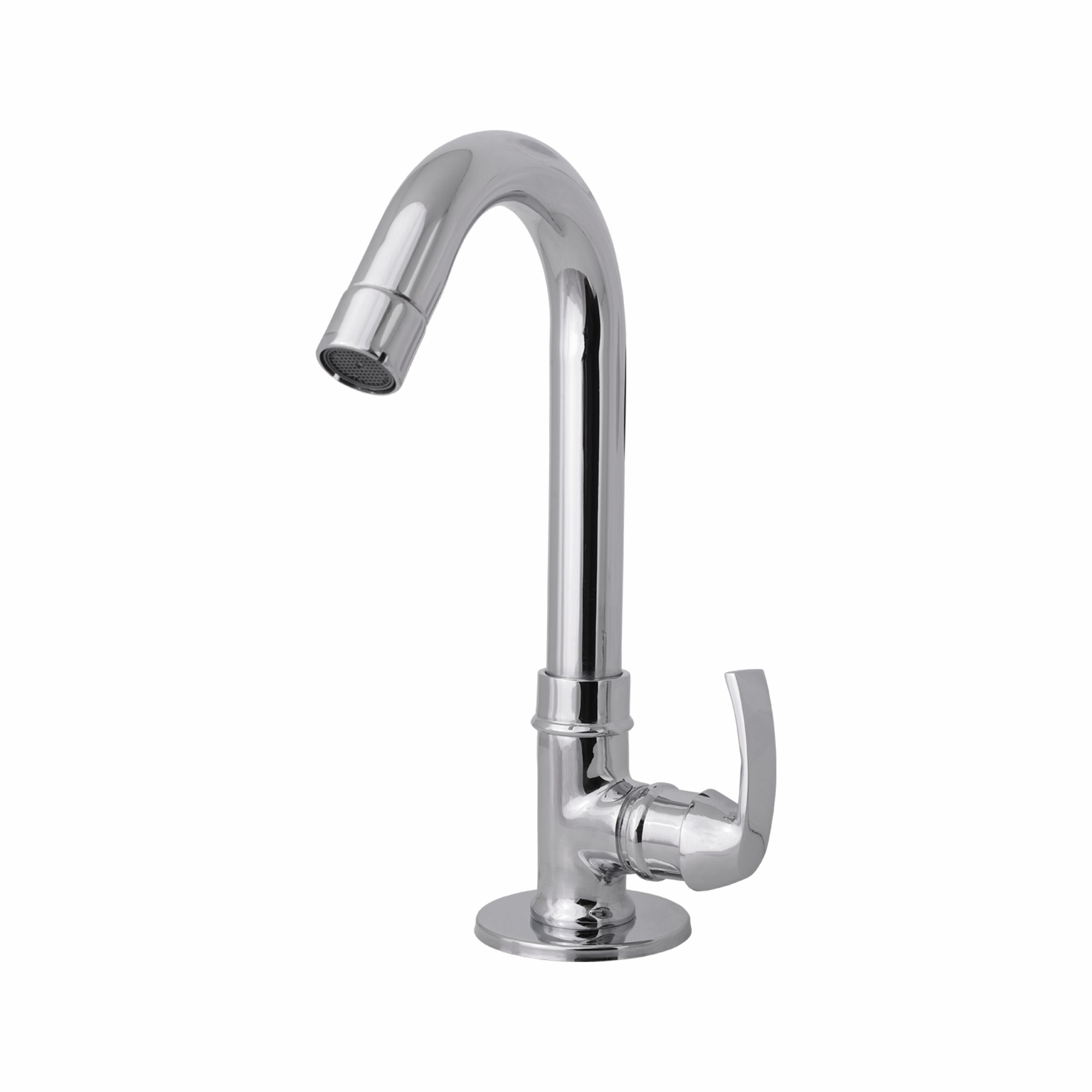 Asiatique Pillar Cock With Swivel 'j' Spout  (D-002), Delta Series Premium Brass Bathroom & Kitchen Faucets