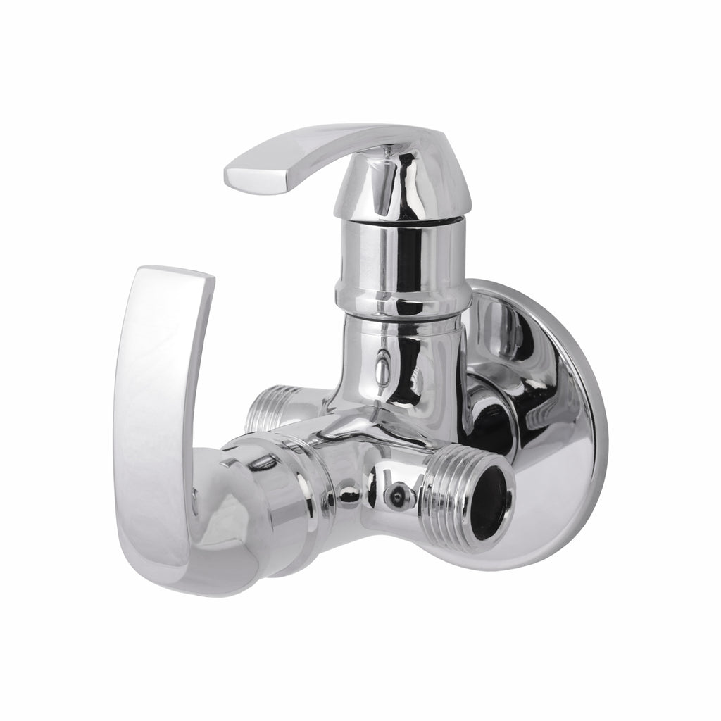 Asiatique 2 Way Angle Cock With Wall Flange (D-005TW), Delta Series Premium Brass Bathroom & Kitchen Faucets