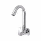 Asiatique S/L Sink Cock with Swivel 'j' Spout Wall Mounted With Flange   (D-008), Delta Series Premium Brass Bathroom & Kitchen Faucets