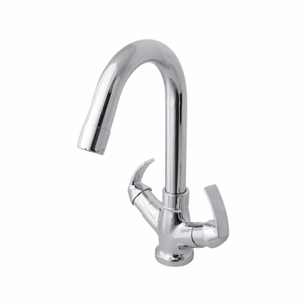Asiatique C/H Basin Mixer With Swivel 'j' Spout  (D-011), Delta Series Premium Brass Bathroom & Kitchen Faucets