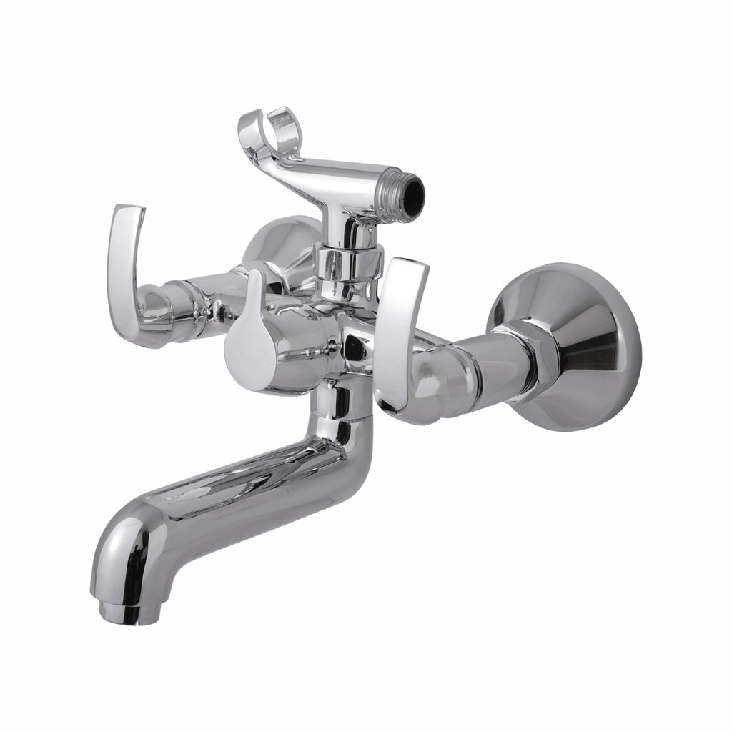 Asiatique S/L Wall Mixer Telephonic With Crutch ARR of Tele Shower  (D-016), Delta Series Premium Brass Bathroom & Kitchen Faucets