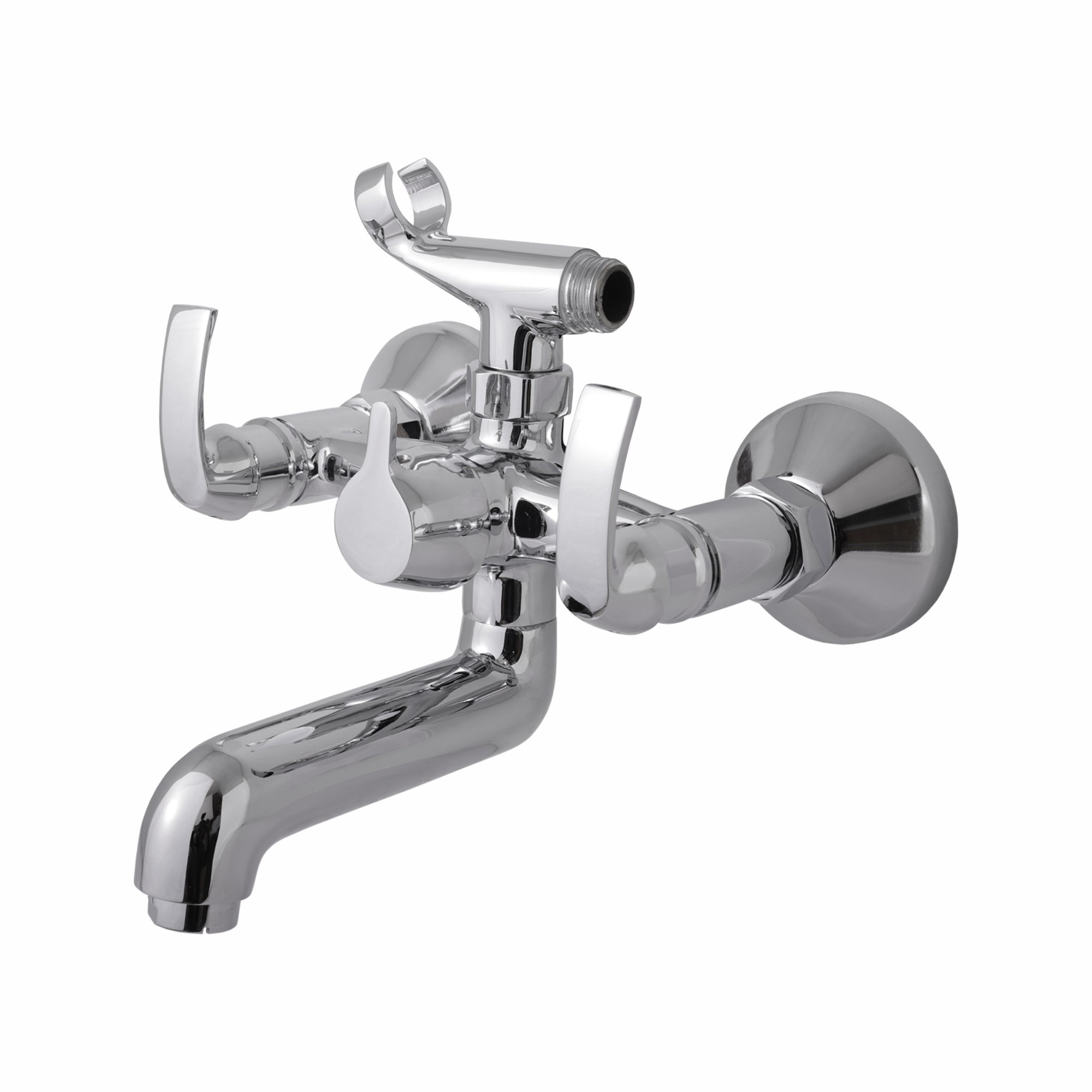 Asiatique S/L Wall Mixer Telephonic With Crutch ARR of Tele Shower  (D-016), Delta Series Premium Brass Bathroom & Kitchen Faucets
