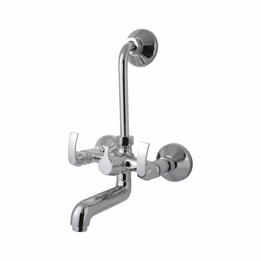 Asiatique S/L Wall Mixer Telephonic With 'L' Bend For ARR of O/H Shower  (D-017), Delta Series Premium Brass Bathroom & Kitchen Faucets