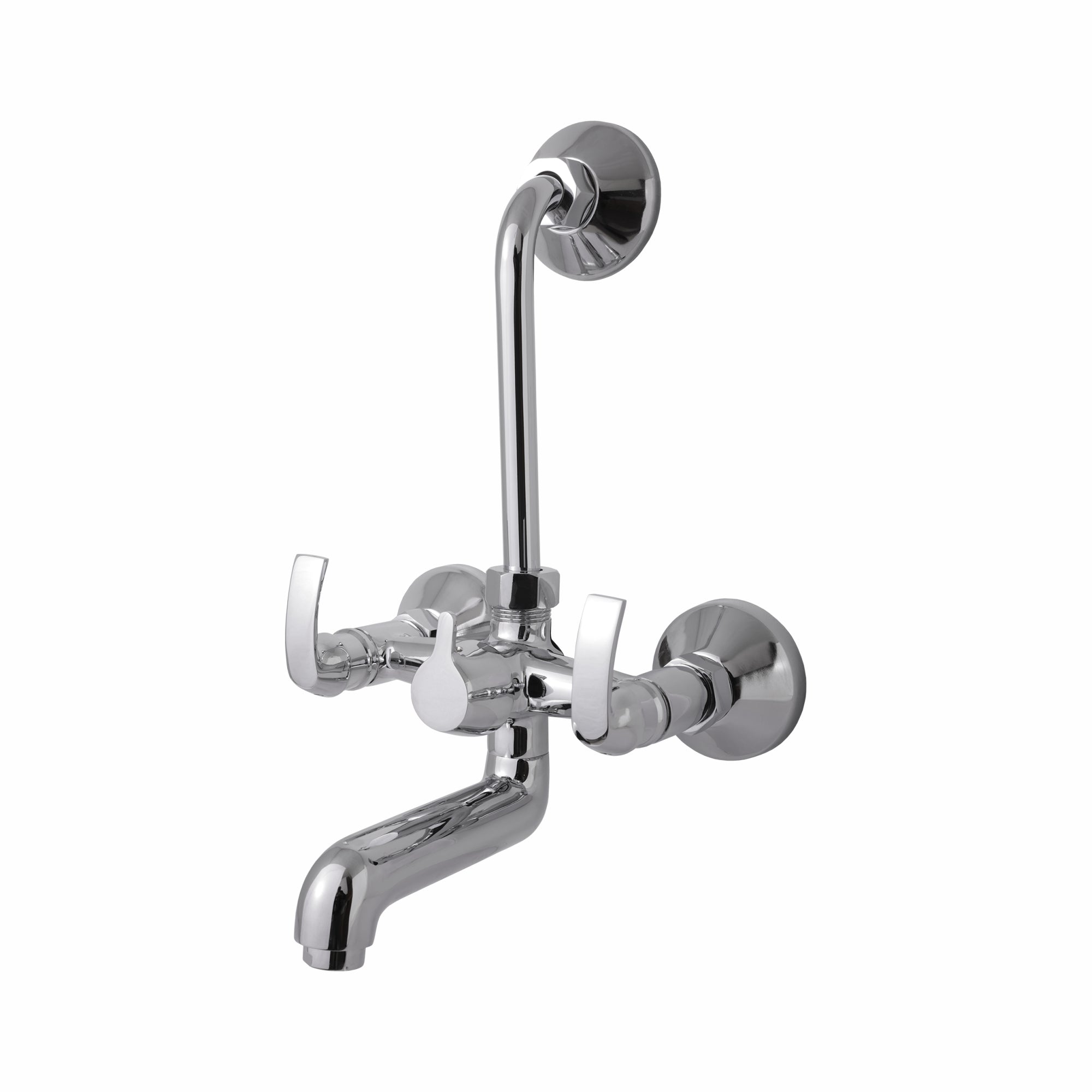 Asiatique S/L Wall Mixer Telephonic With 'L' Bend For ARR of O/H Shower  (D-017), Delta Series Premium Brass Bathroom & Kitchen Faucets