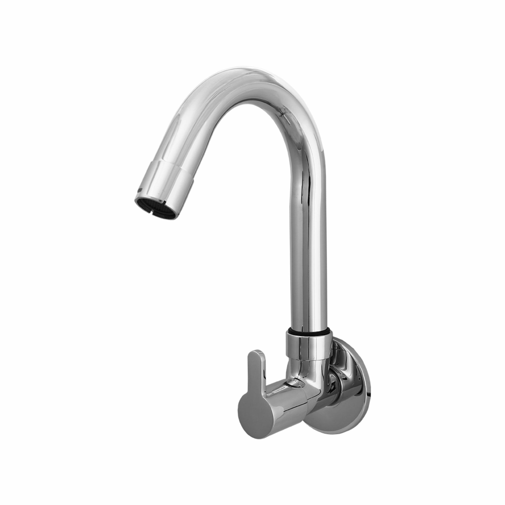 Asiatique Sink Cock With Swivel ‘J’ Spout Wall Mounted (ER-008), EARTH Series Bathroom & Kitchen Faucets | Durable Modern Tap Collection