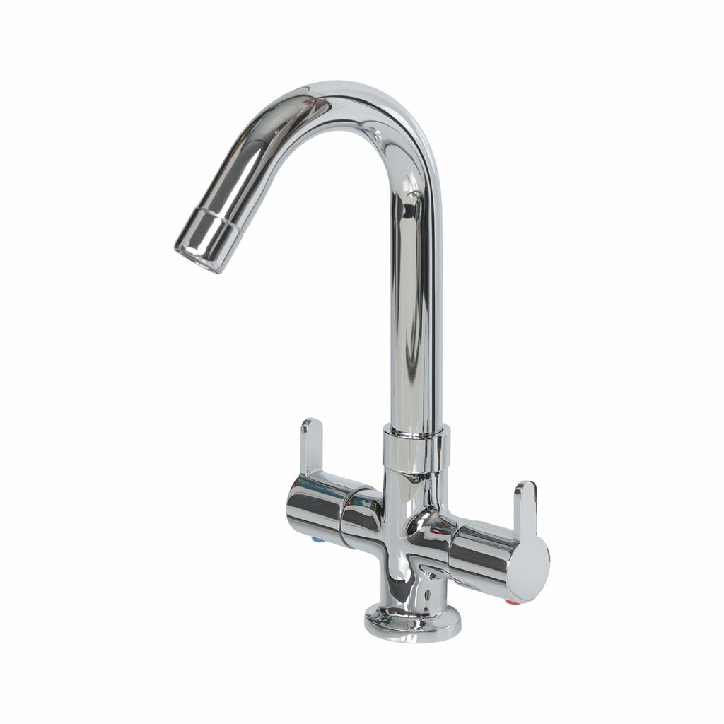 Asiatique C/H Basin Mixer ‘J’ Spout (ER-011), EARTH Series Bathroom & Kitchen Faucets | Durable Modern Tap Collection