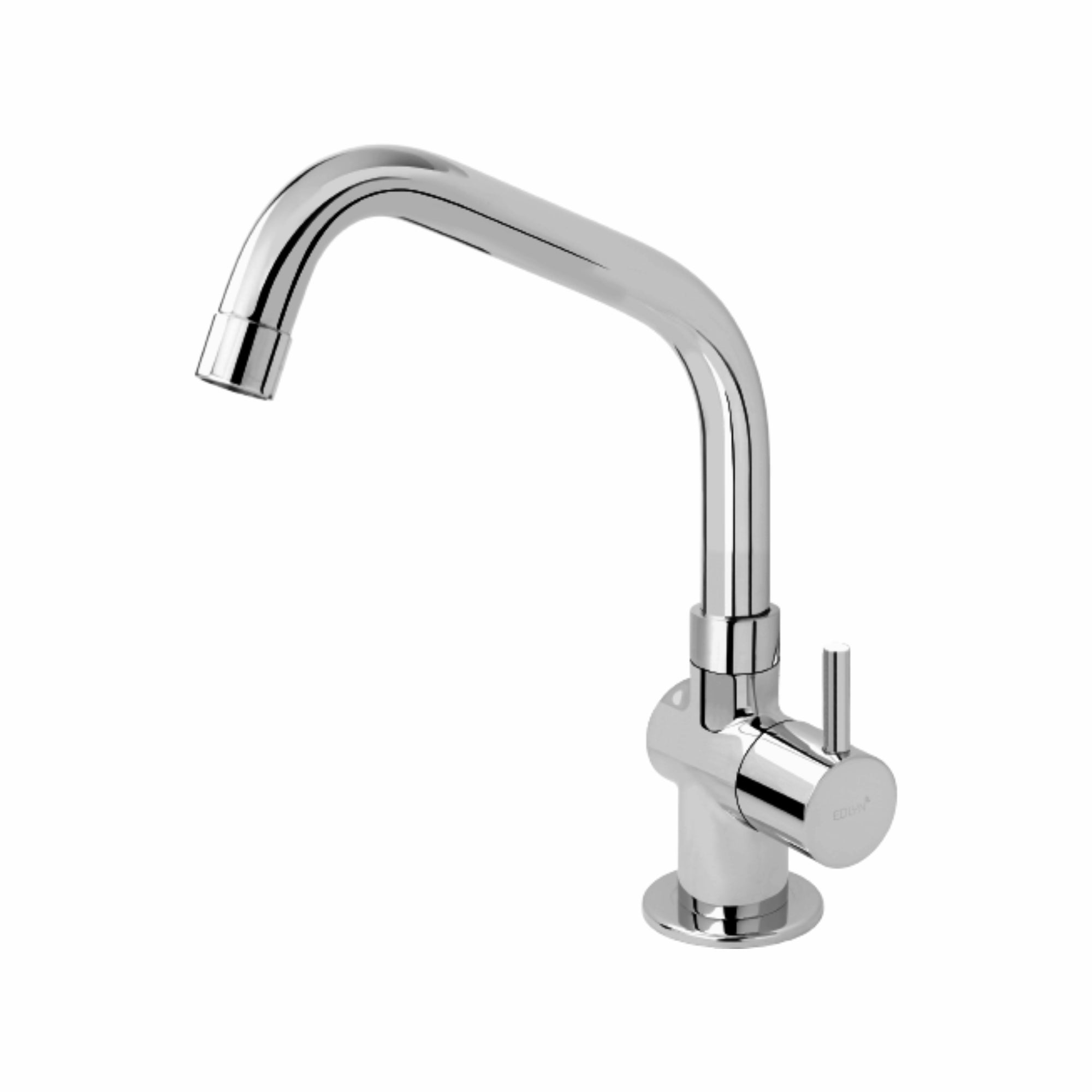 Asiatique Pillar Cock With Extended Swivel Spout (F-002EX), Florent Premium Brass Bathroom & Kitchen Faucet Collection, Chrome Finish Mixer, Pillar Cock & Wall Mounted Tap