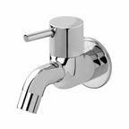 Asiatique Bib Cock With Wall Flange (F-003), Florent Premium Brass Bathroom & Kitchen Faucet Collection, Chrome Finish Mixer, Pillar Cock & Wall Mounted Tap