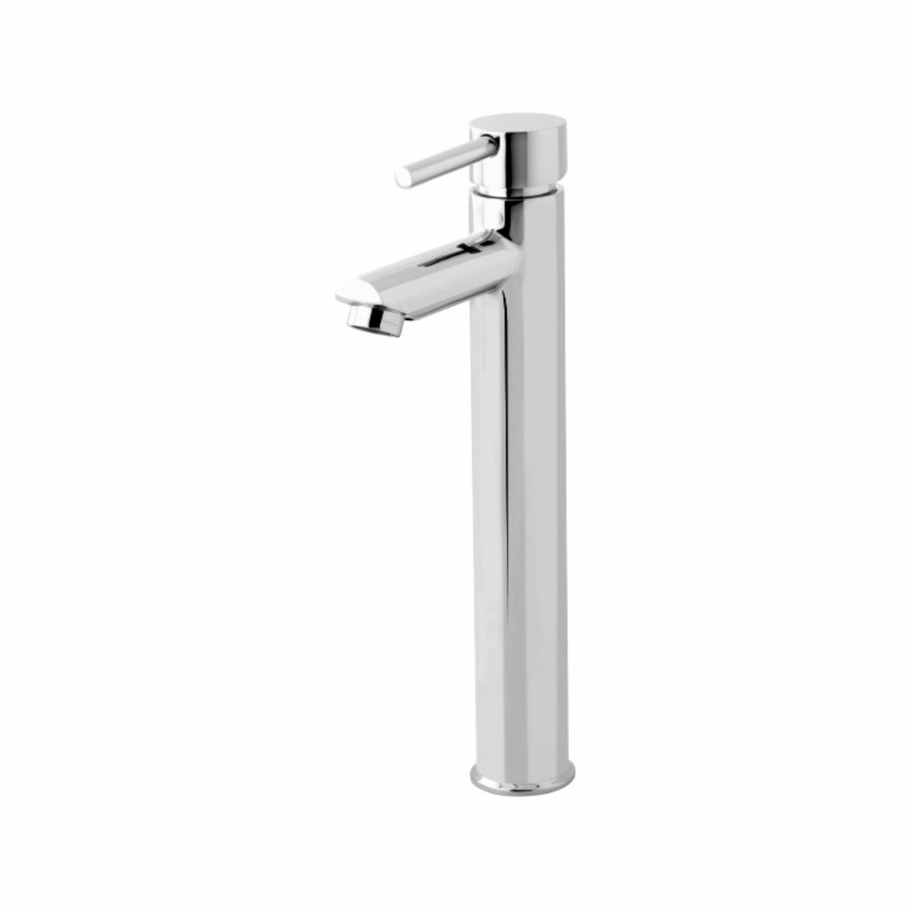 Asiatique S/L Basin Mixer With Extended Body Braided Hoses (F-009EX), Florent Premium Brass Bathroom & Kitchen Faucet Collection, Chrome Finish Mixer, Pillar Cock & Wall Mounted Tap