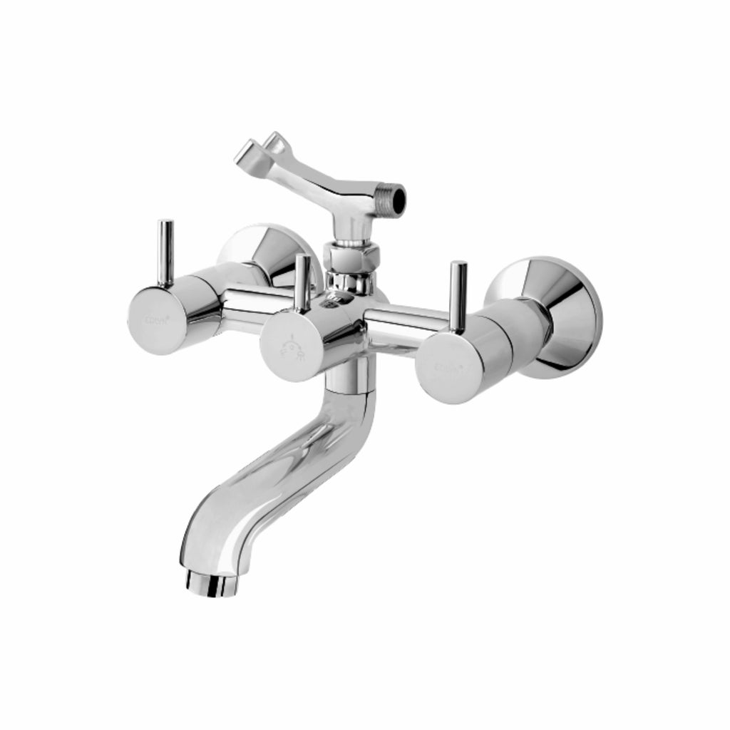 Asiatique Wall Mixer Telephonic With Crutch ARR. Of Tele. Shower (F-016), Florent Premium Brass Bathroom & Kitchen Faucet Collection, Chrome Finish Mixer, Pillar Cock & Wall Mounted Taps