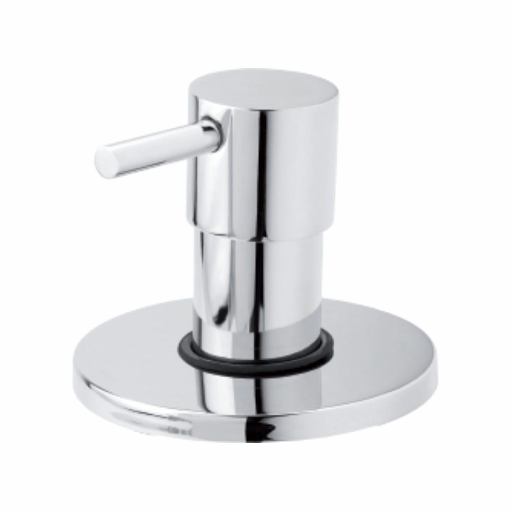 Asiatique Upper Parts Kit Glassy, Flange & Handle, For Con. & Flush Cock (F-021U), Florent Premium Brass Bathroom & Kitchen Faucet Collection, Chrome Finish Mixer, Pillar Cock & Wall Mounted Tap
