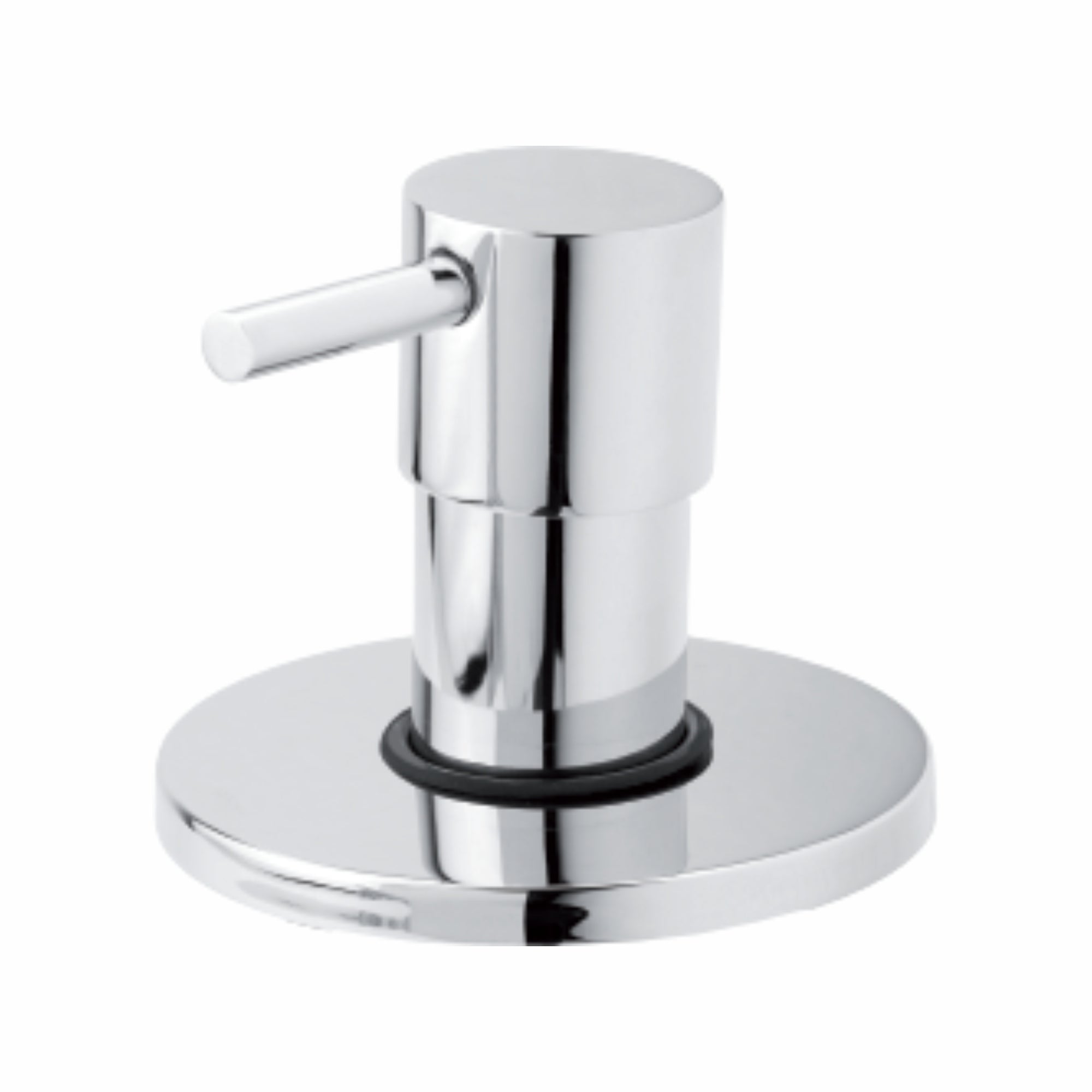 Asiatique Upper Parts Kit Glassy, Flange & Handle, For Con. & Flush Cock (F-021U), Florent Premium Brass Bathroom & Kitchen Faucet Collection, Chrome Finish Mixer, Pillar Cock & Wall Mounted Tap