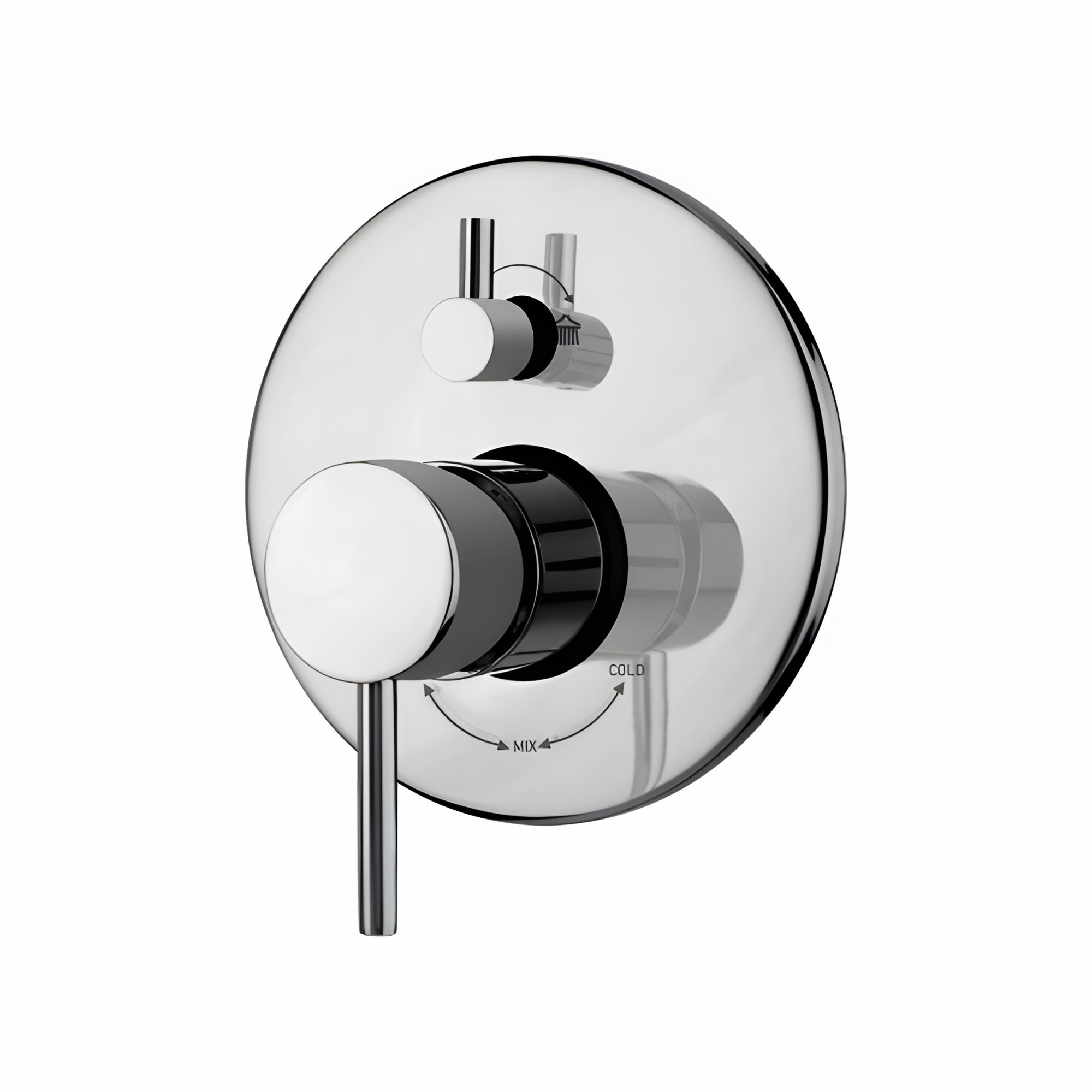 Asiatique S/L Div. Upper Parts Handle, Button & Plate (F-024), Florent Premium Brass Bathroom & Kitchen Faucet Collection, Chrome Finish Mixer, Pillar Cock & Wall Mounted Tap