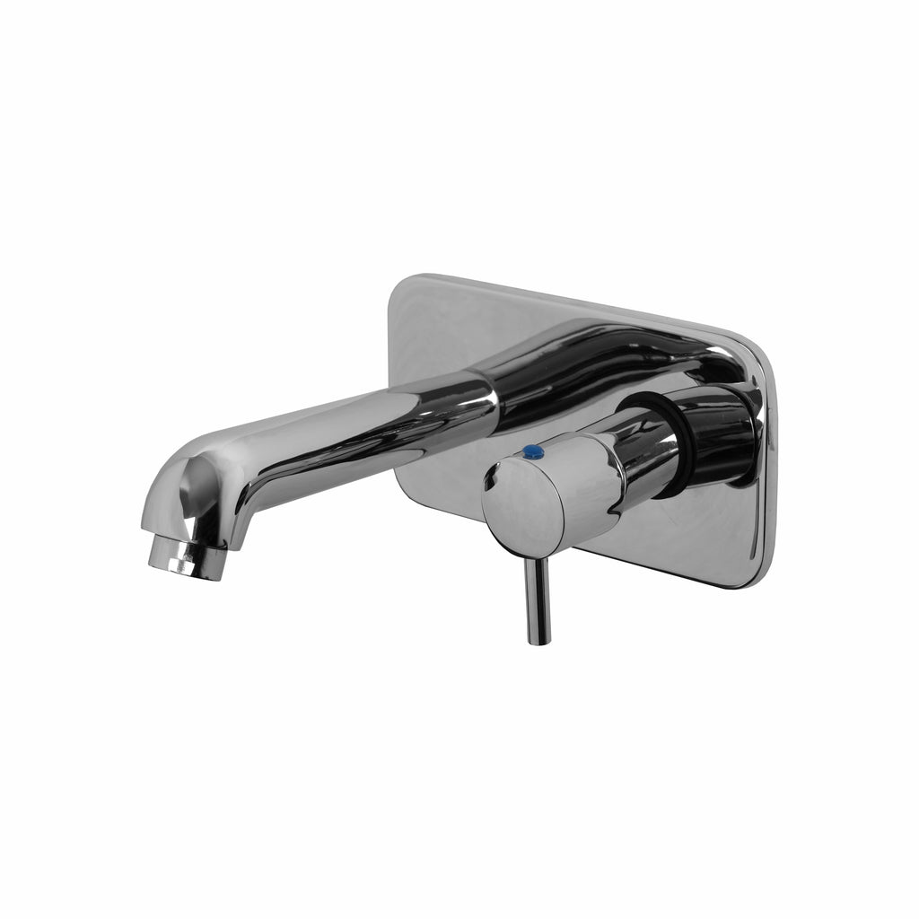 Asiatique Single Concealed Wall Mounted Upper Part (F-028U), Florent Premium Brass Bathroom & Kitchen Faucet Collection, Chrome Finish Mixer, Pillar Cock & Wall Mounted Tap