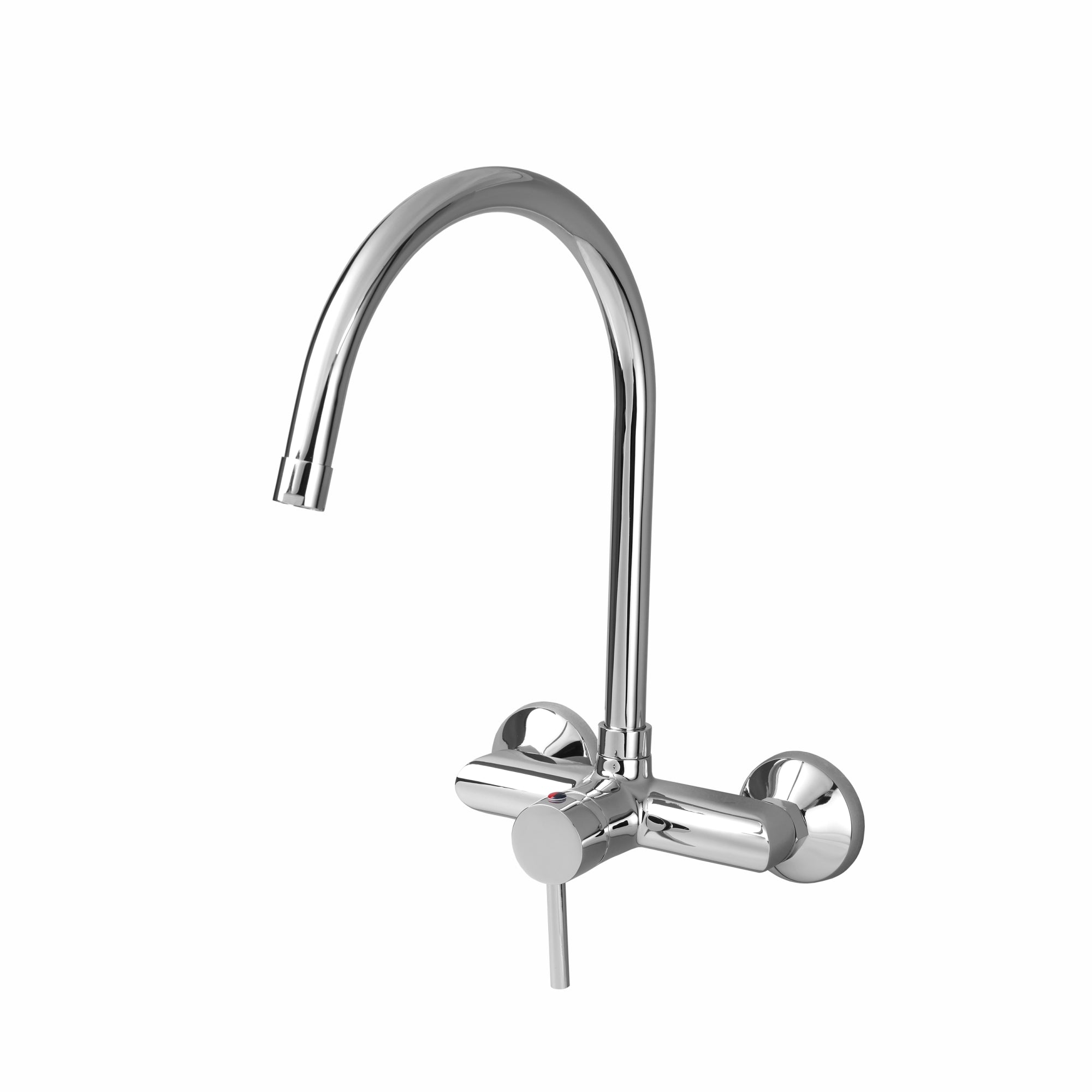 Asiatique S/L Sink Mixer Wall Mounted (F-031), Florent Premium Brass Bathroom & Kitchen Faucet Collection, Chrome Finish Mixer, Pillar Cock & Wall Mounted Taps