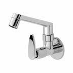 Asiatique Sink Cock With Swivel Casted Spout Wall Mounted With Flange (I-007), Idea Series Premium CP Bath Fittings & Faucets