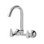 Asiatique Sink Mixer With Swivel ‘J’ Spout Wall Mounted (I-013), Idea Series Premium CP Bath Fittings & Faucets