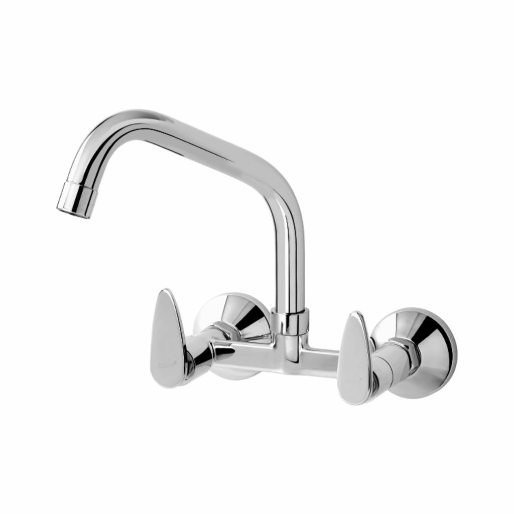 Asiatique Sink Mixer With Extended Swivel Spout Wall Mounted (I-013EX), Idea Series Premium CP Bath Fittings & Faucets