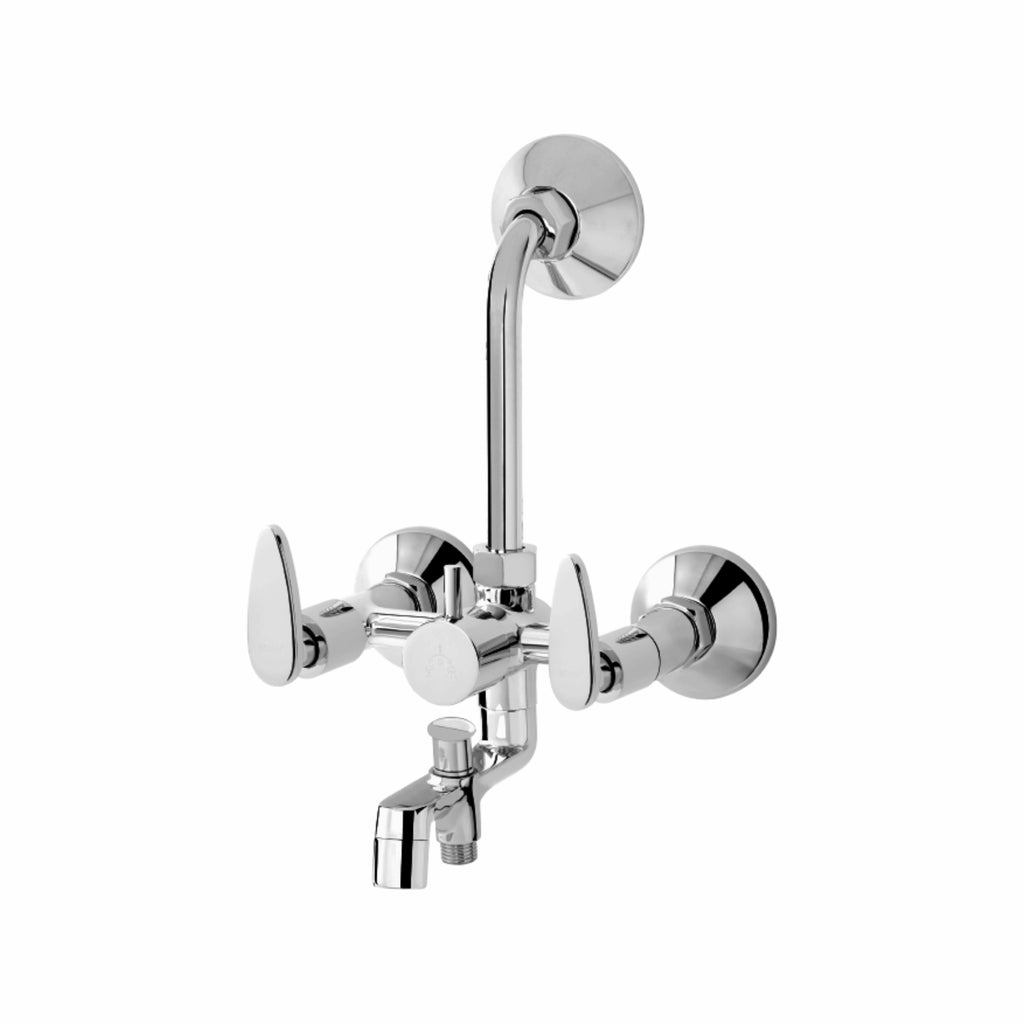 Asiatique 3 in 1 Wall Mixer With Pro. For Tele. Shower & O/H Shower (I-018), Idea Series Premium CP Bath Fittings & Faucets