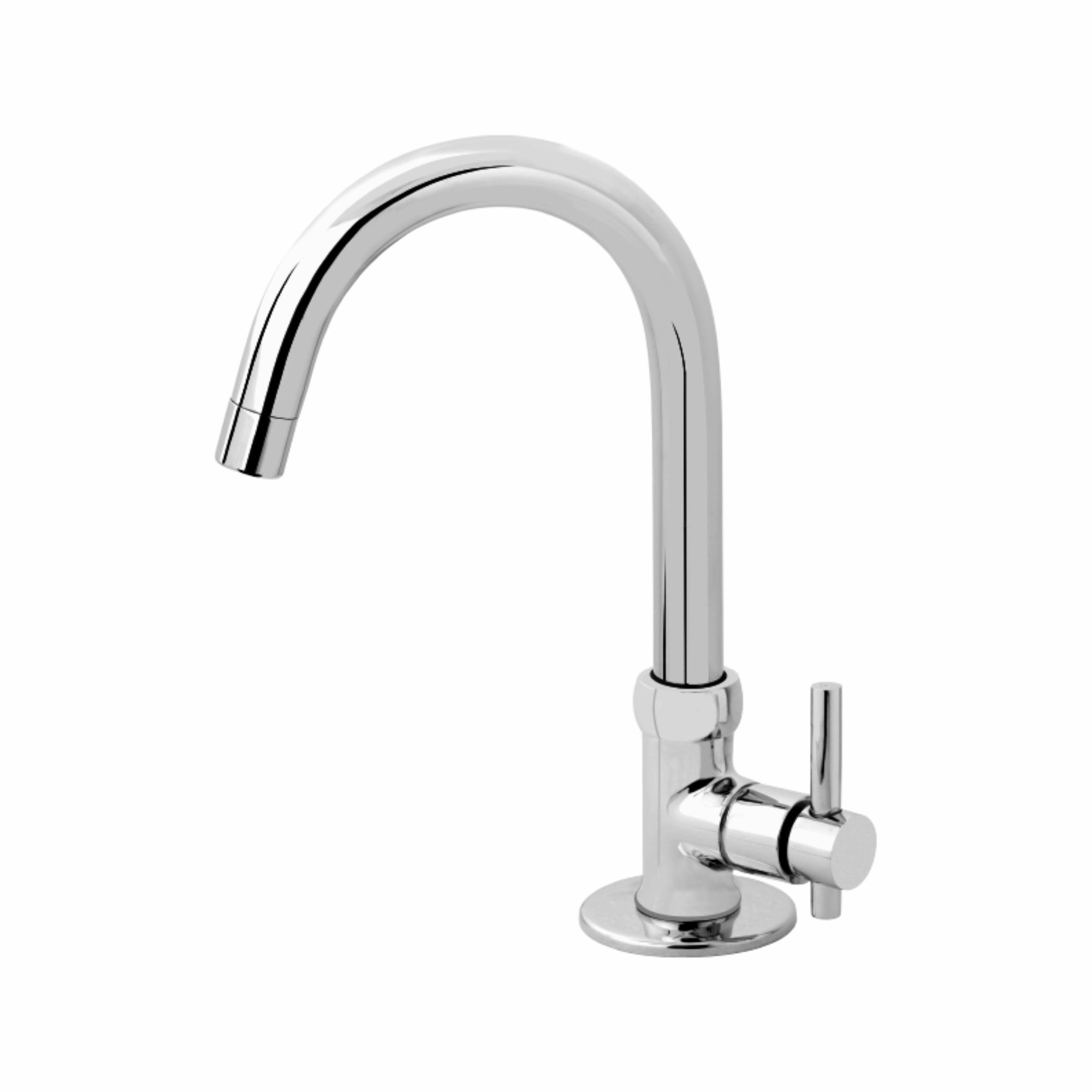 Asiatique Pillar Cock With Swivel ‘J’ Spout (J-002), Jetco Series Bathroom & Kitchen Faucets | Premium Modern Tap Collection