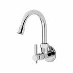 Asiatique Sink Cock With Swivel ‘J’ Spout (Wall mounted) (J-008), Jetco Series Bathroom & Kitchen Faucets | Premium Modern Tap Collection