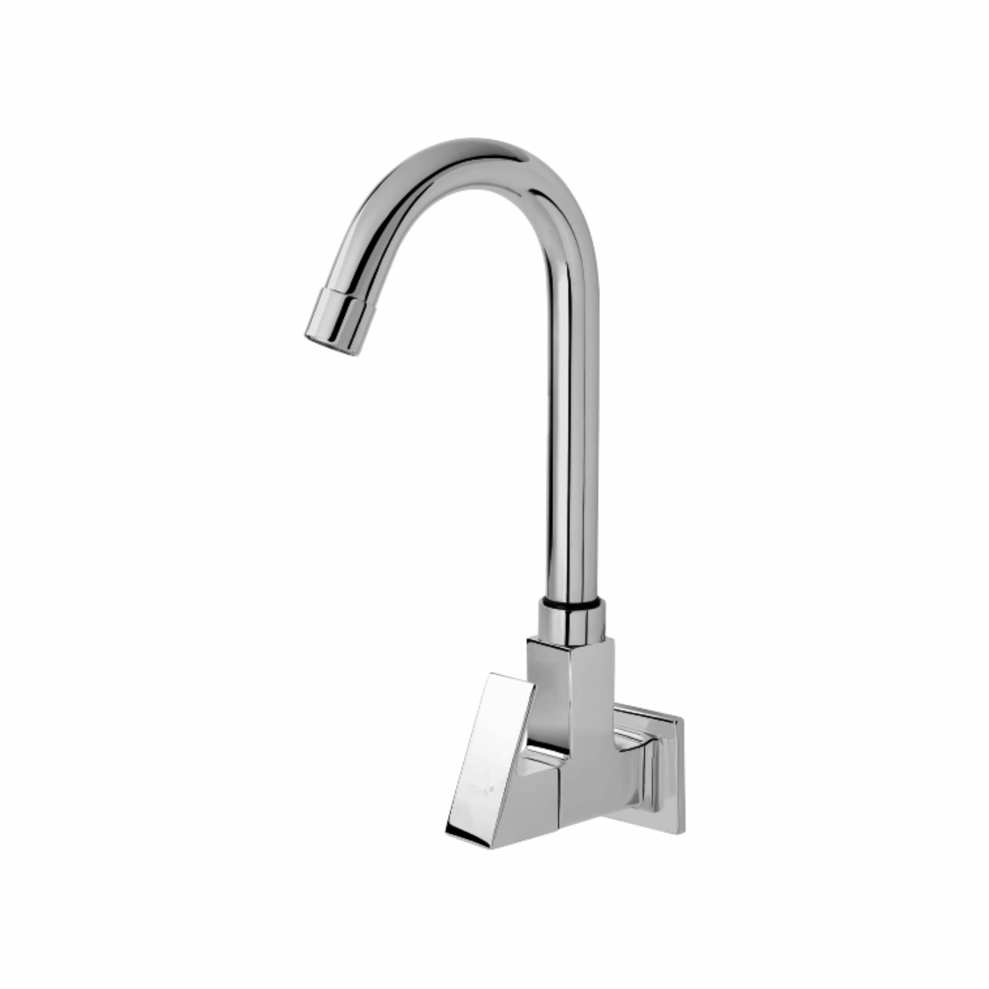Asiatique Sink Cock With Swivel ‘J’ Spout Wall Mounted With Flange (L-008), Lenz Series Premium CP Bath Fittings & Faucets