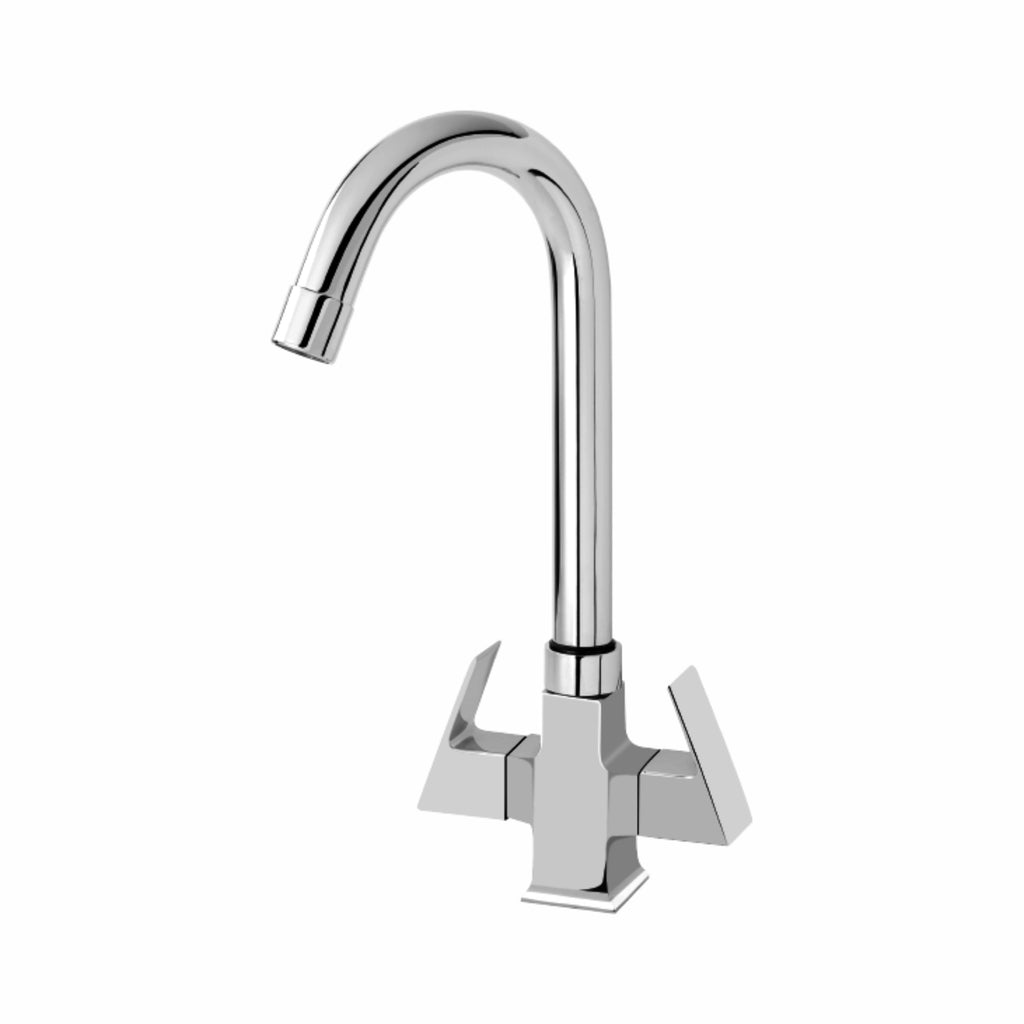 Asiatique C/H Basin Mixer With Swivel ‘J’ Spout (L-011), Lenz Series Premium CP Bath Fittings & Faucets