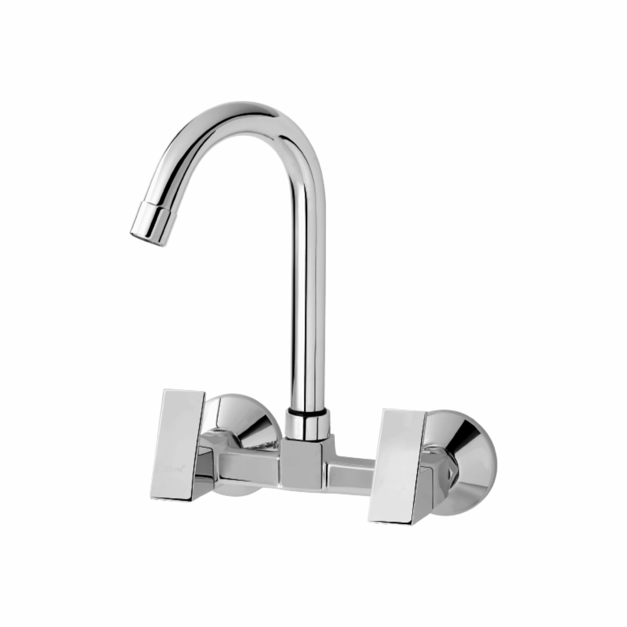 Asiatique Sink Mixer With Swivel ‘J’ Spout Wall Mounted (L-013), Lenz Series Premium CP Bath Fittings & Faucets