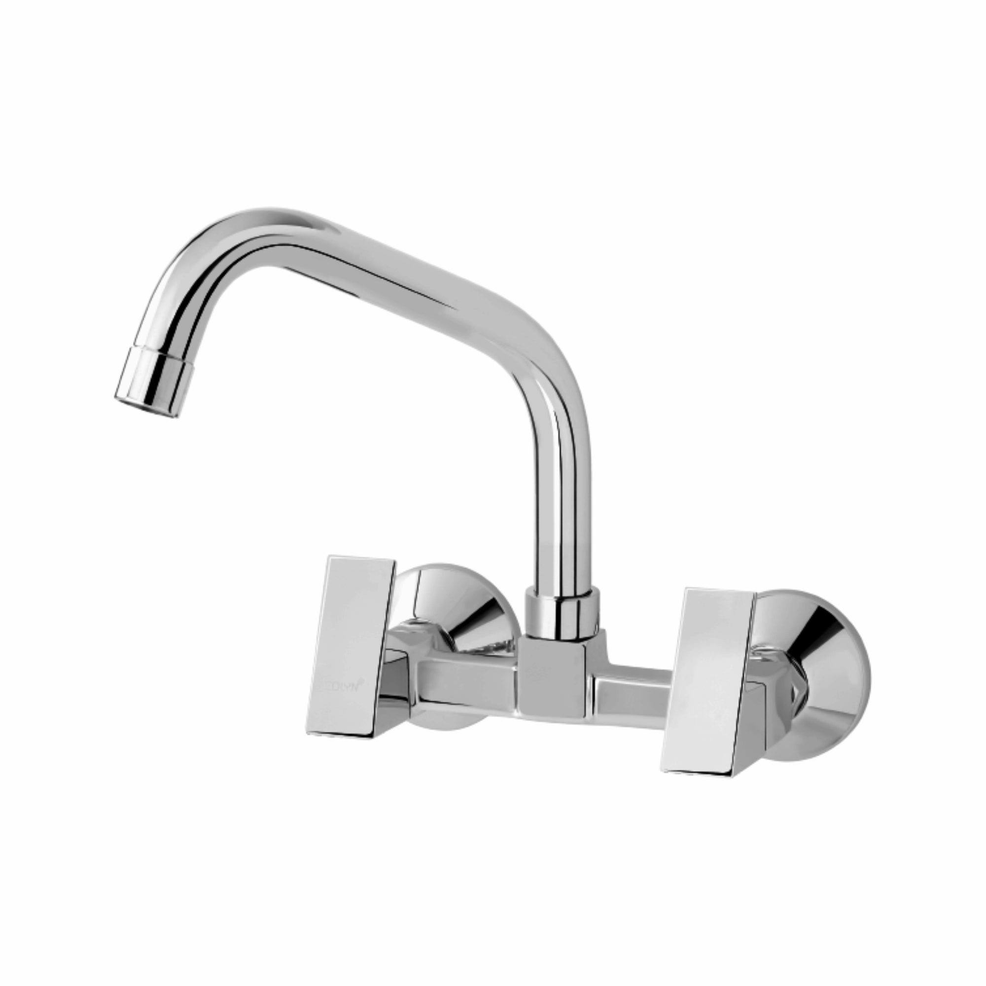 Asiatique Sink Mixer With Extended Swivel Spout Wall Mounted (L-013EX), Lenz Series Premium CP Bath Fittings & Faucets