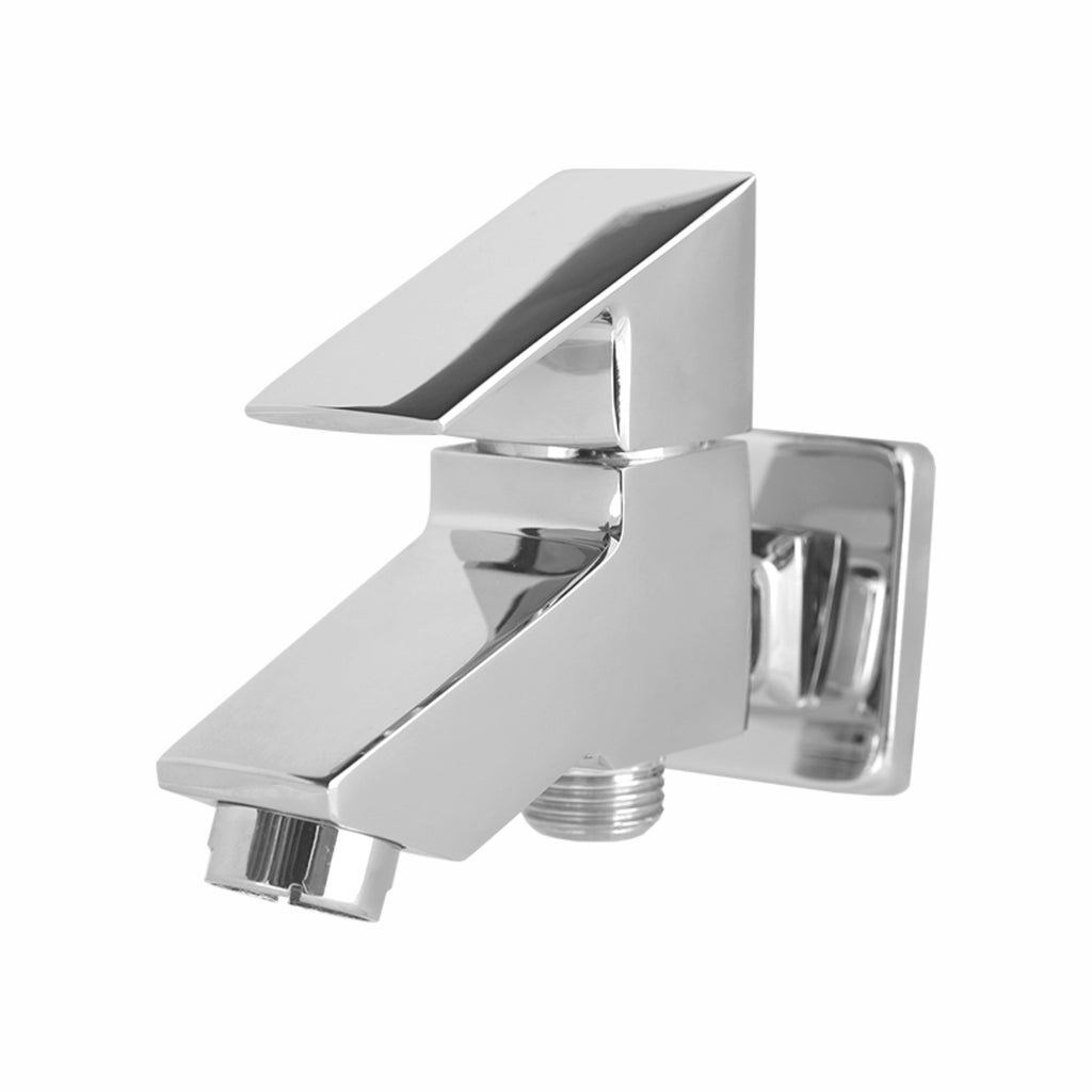 Asiatique S/L 2 in 1 Bib Cock With Wall Flange (L-015 S/L), Lenz Series Premium CP Bath Fittings & Faucets