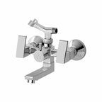 Asiatique Wall Mixer Telephonic With Crutch ARR. Of Tele. Shower (L-016), Lenz Series Premium CP Bath Fittings & Faucets