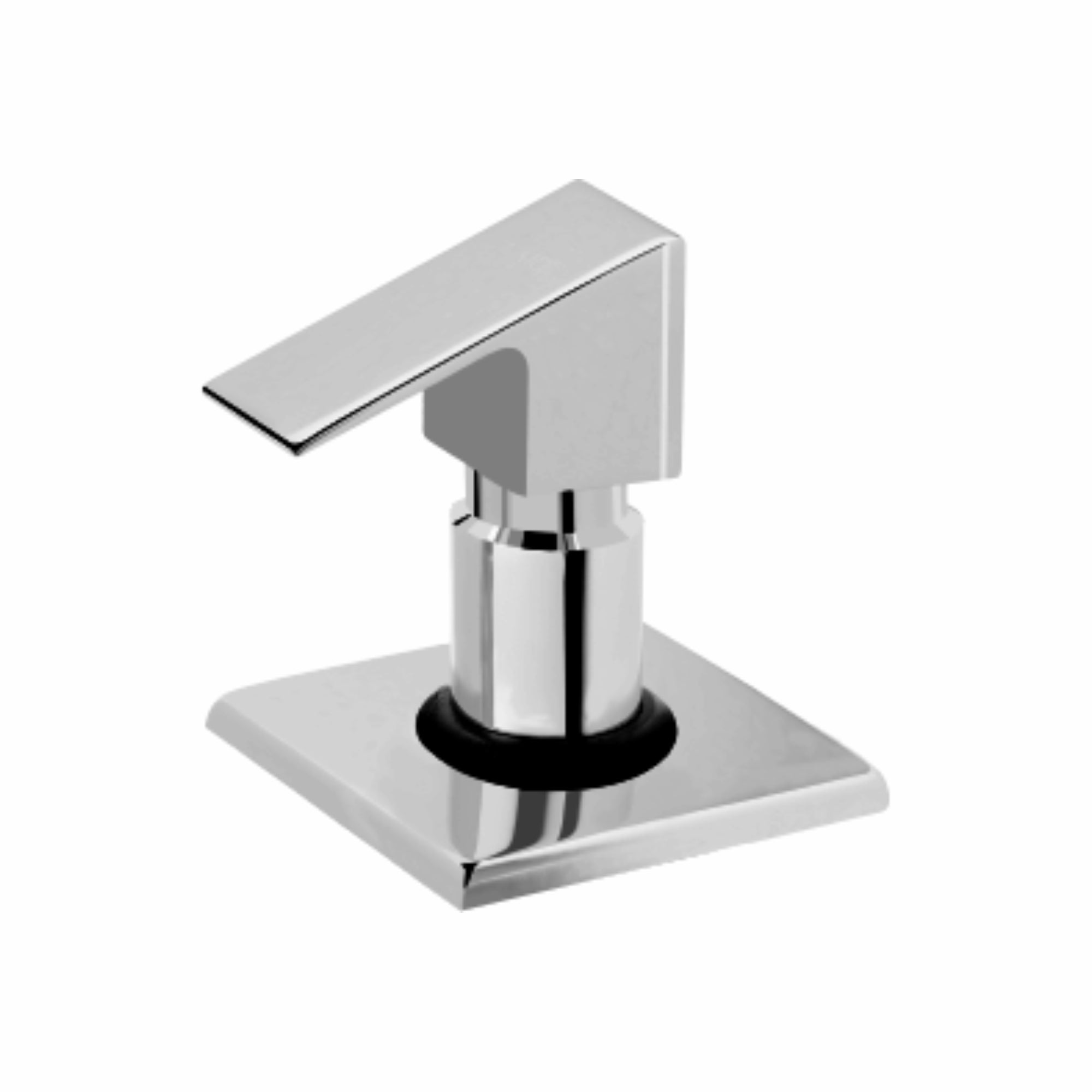 Asiatique Upper Parts Kit Glassy, Flange & Handle For Con. & Flush Cock (L-021U), Lenz Series Premium CP Bath Fittings & Faucets