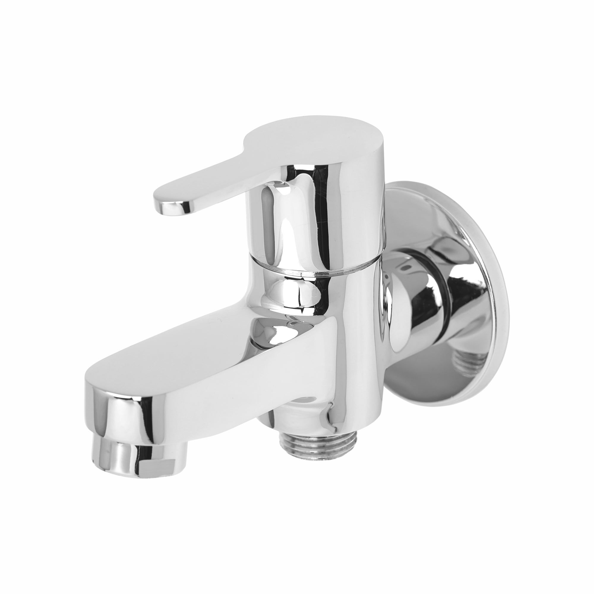 Asiatique S/L 2 in 1 Bib Cock With Wall Flange (LI-015 S/L), LIVA Series Kitchen & Bathroom Faucets | Premium Modern Tap Collection
