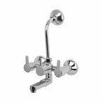 Asiatique Wall Mixer Tele. With 'L' Bend for ARR. of O/H Shower (LI-017), LIVA Series Kitchen & Bathroom Faucets | Premium Modern Tap Collection