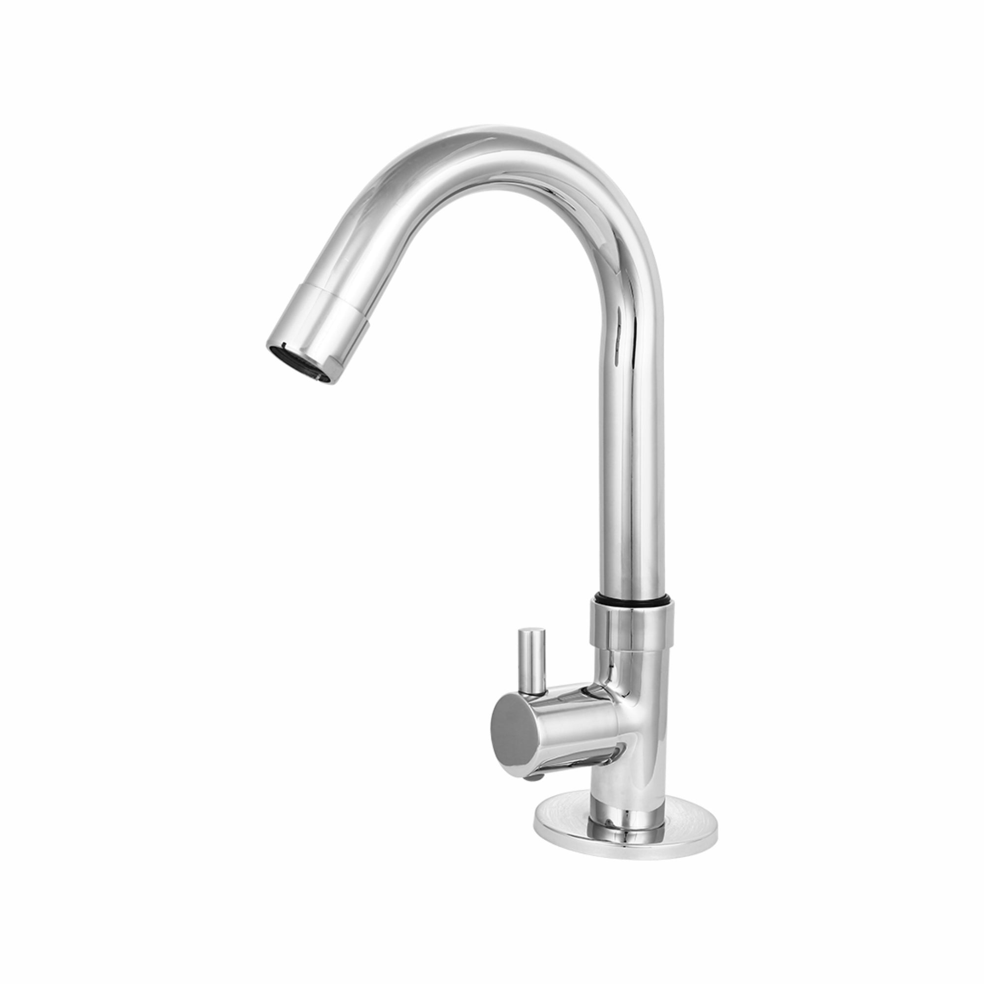 Asiatique Pillar Cock With Swivel ‘J’ Spout (MN-002), MOON Series Bathroom & Kitchen Faucets | Premium Modern Tap Collection