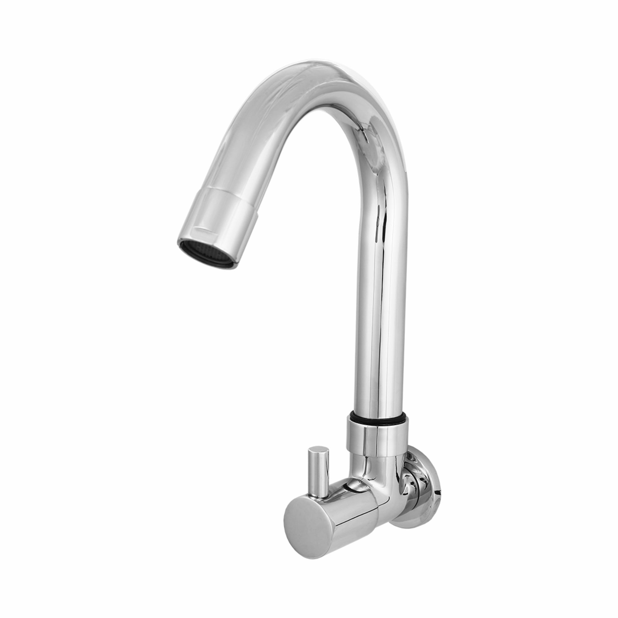 Asiatique Sink Cock With Swivel ‘J’ Spout Wall Mounted (MN-008), MOON Series Bathroom & Kitchen Faucets | Premium Modern Tap Collection