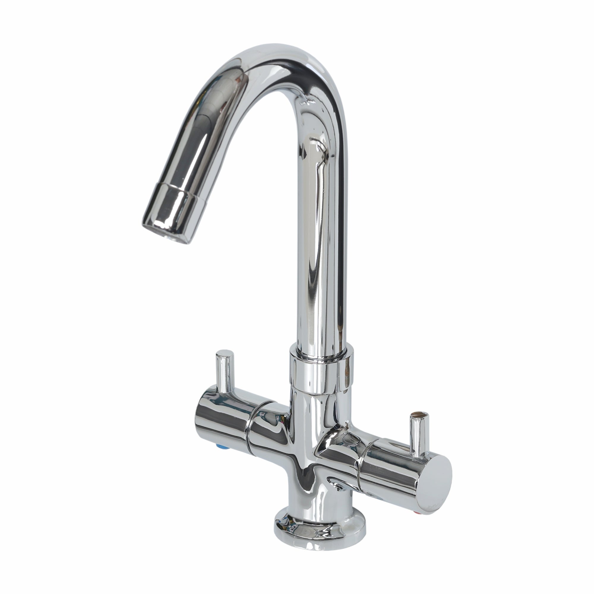 Asiatique C/H Basin Mixer ‘J’ Spout (MN-011), MOON Series Bathroom & Kitchen Faucets | Premium Modern Tap Collection