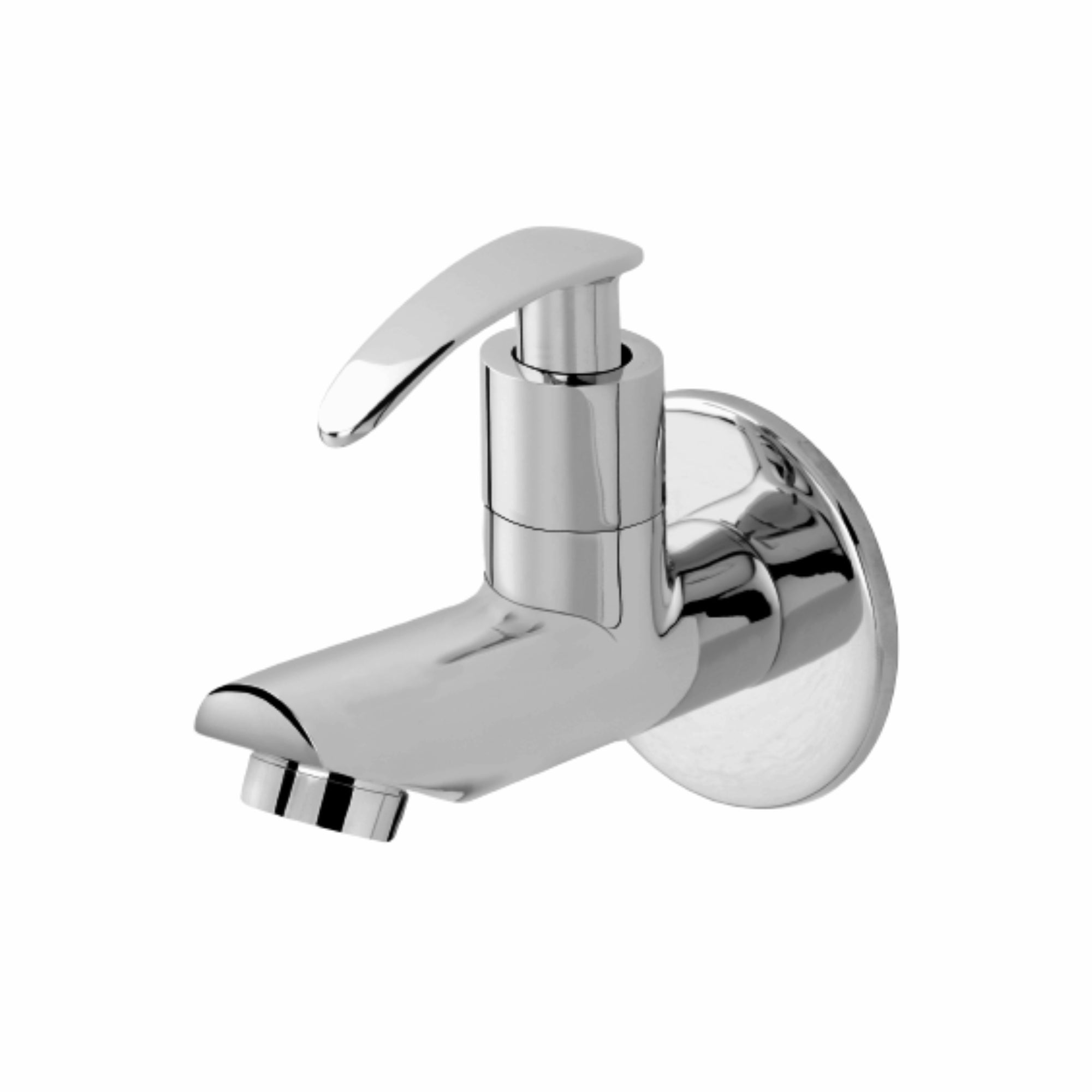 Asiatique Bib Cock With Wall Flange (N-003), Navy Series Premium CP Bath Fittings & Faucets