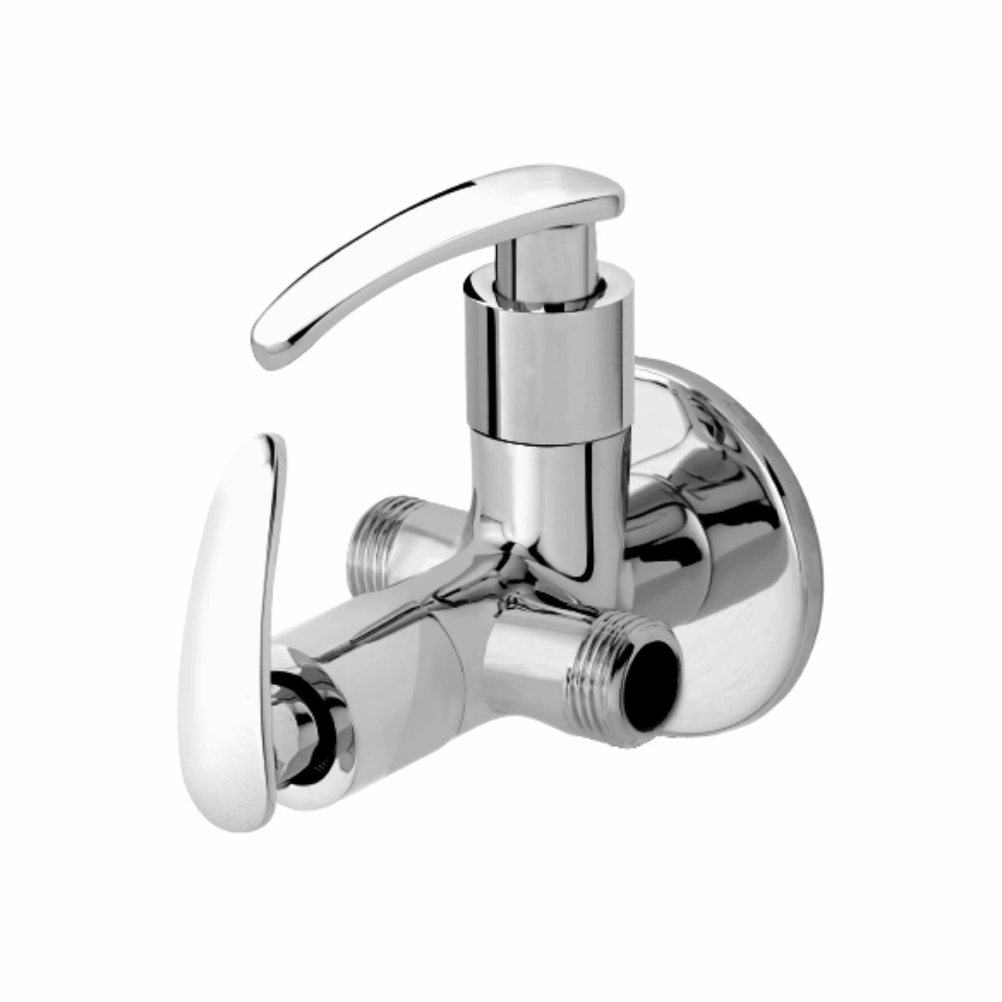 Asiatique 2 Way Angle Cock With Wall Flange (N-005TW), Navy Series Premium CP Bath Fittings & Faucets