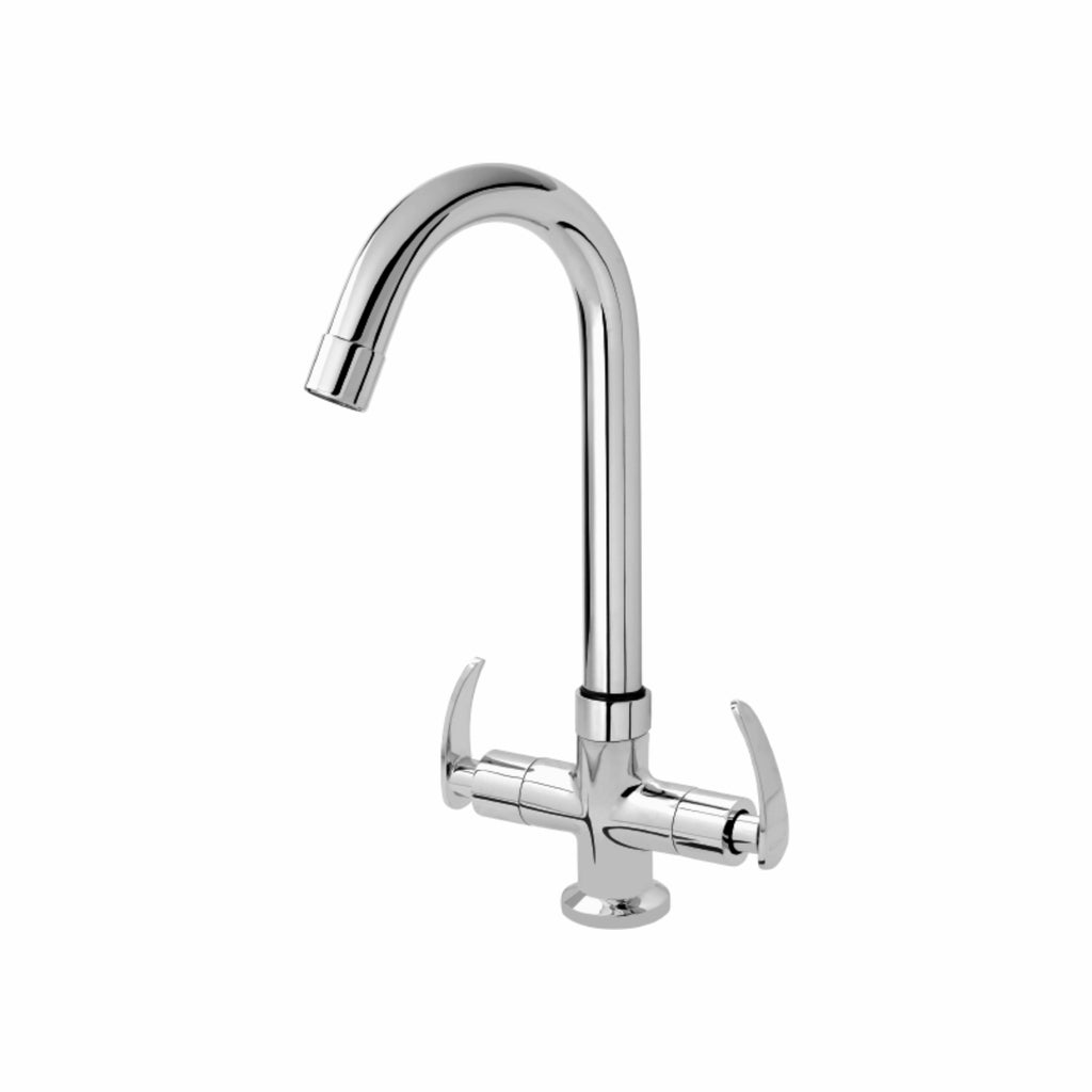 Asiatique C/H Basin Mixer With Swivel ‘J’ Spout (N-011), Navy Series Premium CP Bath Fittings & Faucets