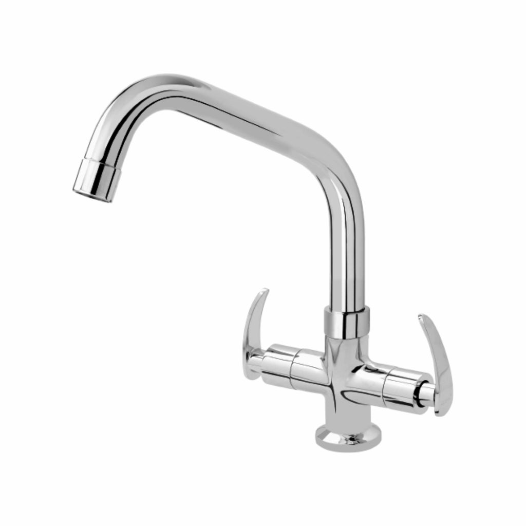Asiatique C/H Basin Mixer With Extended Swivel Spout (N-011EX), Navy Series Premium CP Bath Fittings & Faucets