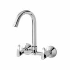 Asiatique Sink Mixer With Swivel ‘J’ Spout Wall Mounted (N-013), Navy Series Premium CP Bath Fittings & Faucets